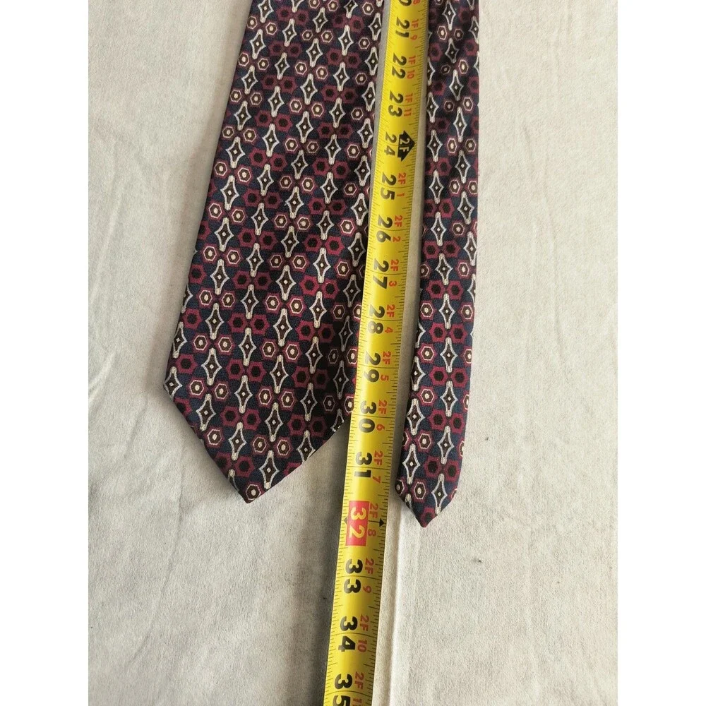 mallory church tie Mens Tall 100% Silk Vintage USA Very Good Condition